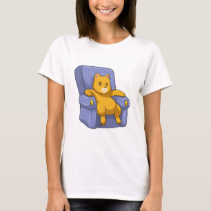 Katze mit Sofa T-Shirt