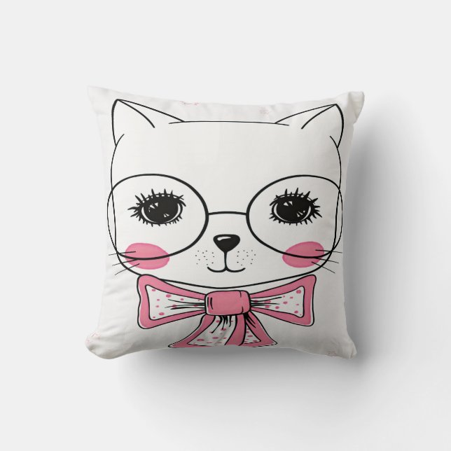 Katze mit Sonnenbrille Kissen (Vorderseite)