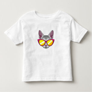 Katze mit Sonnenbrille Kleinkind T-shirt