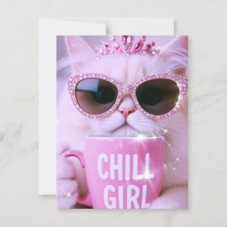 Katze mit Sonnenbrille Postkarte