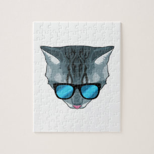 Katze mit Sonnenbrille Puzzle