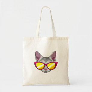 Katze mit Sonnenbrille Tragetasche