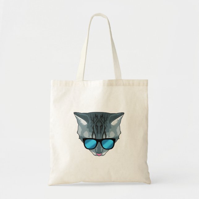 Katze mit Sonnenbrille Tragetasche (Vorne)
