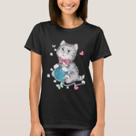 Katze mit T - Shirt aus Wolle | Funny Cats Lover G