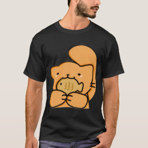 Katze mit Taiyaki-Fisch T-Shirt