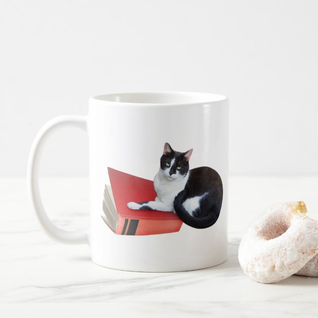 Katze mit Tasse (Mit Donut)