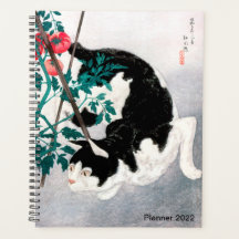 Katze mit Tomato-Pflanze von Takahashi, japanische
