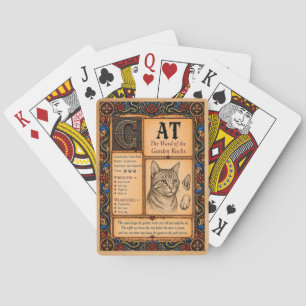 Katze, mittelalterliche Bestiarien-Kunst Spielkarten