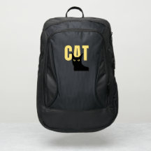 Katze - Moderner schwarzer Backpack