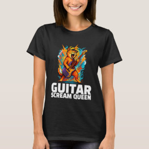 Katze Musik Gitarren-Riff Rock Gitarre Schrei Köni T-Shirt