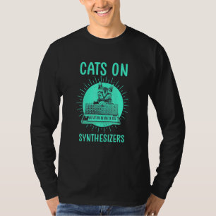 Katze Musik Musiker Elektronisch Synthesizer Katze T-Shirt