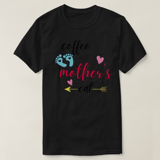 Katze Mutter Kaffeeliebhaber 162 T-Shirt (Design vorne)