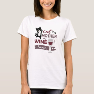 Katze Mutter Reben Reben Rasen Reben T-Shirt