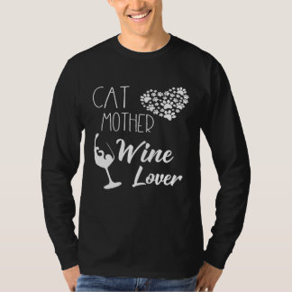 Katze Mutter Wein Shirt Herz voll Pfoten Katze
