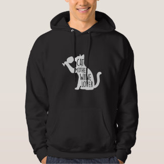 Katze Mutter Wein Weihnachten Frauen Katze und Wei Hoodie