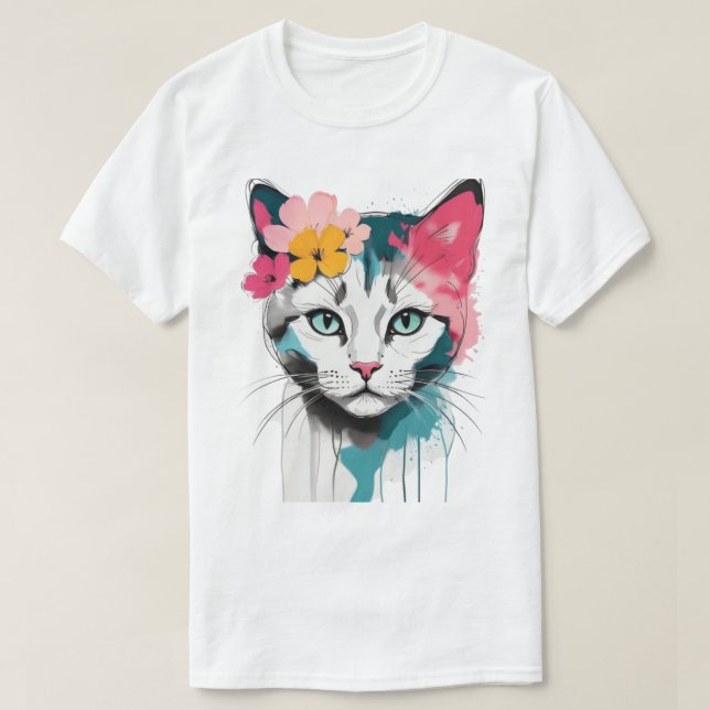 Katze Narr . T-Shirt (Design vorne)