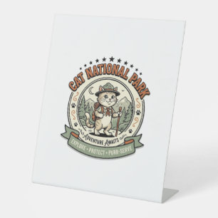 Katze Nationalpark Katze Nationalpark Poster Katze Sockelschild