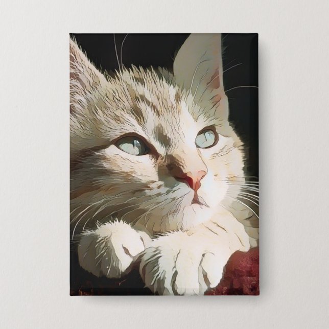 Katze, Natur, Haustier Button (Vorderseite)