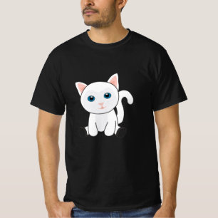 Katze Niedlich Kitten Weiße Katzen Niedliche Tiere T-Shirt
