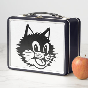 KATZE NIEDLICH RÜCKMETALLLUNCHBOX METALL BROTDOSE