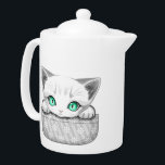 Katze Niedlich und spielerisch aus einem Pocket<br><div class="desc">Kitty Niedlich Playful Baby Katze mit großen Aqua Eyes,  Spitze aus einer Tasche. Original Vector Abbildung Copyright BluedarkArt The ChameleonArt.</div>