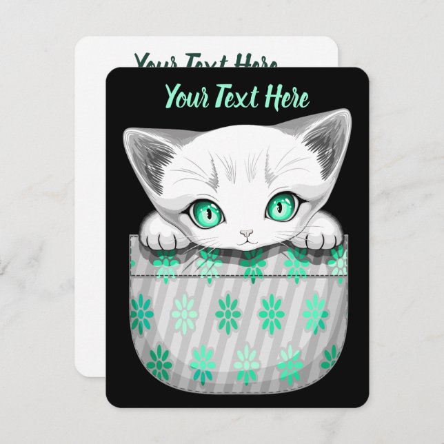Katze Niedlich und spielerisch aus einem Pocket (Vorne/Hinten)