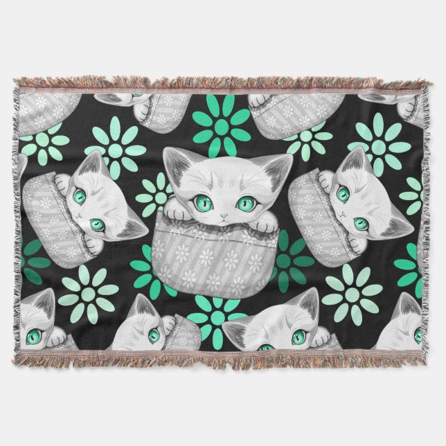 Katze Niedlich und spielerisch aus einem Pocket Decke (Vorderseite)