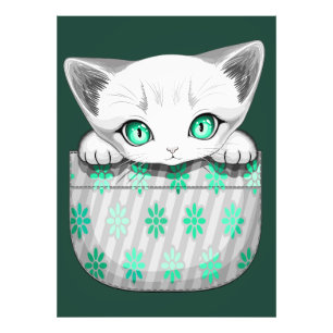 Katze Niedlich und spielerisch aus einem Pocket Fotodruck