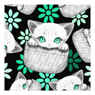 Katze Niedlich und spielerisch aus einem Pocket Fotodruck