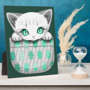 Katze Niedlich und spielerisch aus einem Pocket Fotoplatte