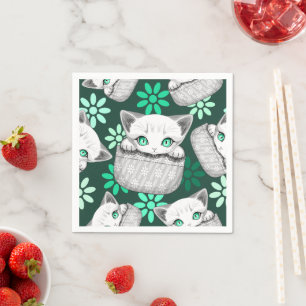 Katze Niedlich und spielerisch aus einem Pocket Serviette