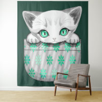 Katze Niedlich und spielerisch aus einem Pocket