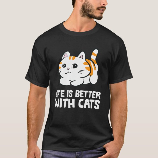 Katze  Niedliche Kätzchen  Mit Katzen T-Shirt (Vorderseite)
