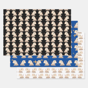 Katze - Niedliche Yoga-Katze Geschenkpapier Set