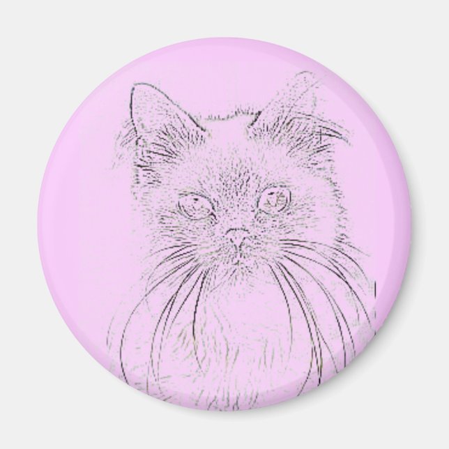 Katze Nr. 2 Sketch, Magnet (Vorne)