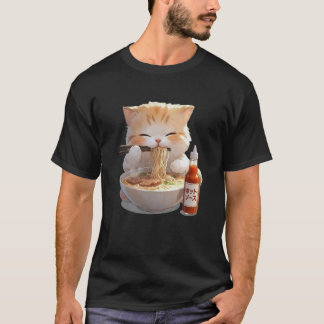 Katze Nudelsauce Japanisch T-Shirt