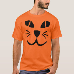 Katze-O-Laterne Kürbis-Gesichts-T - Shirt