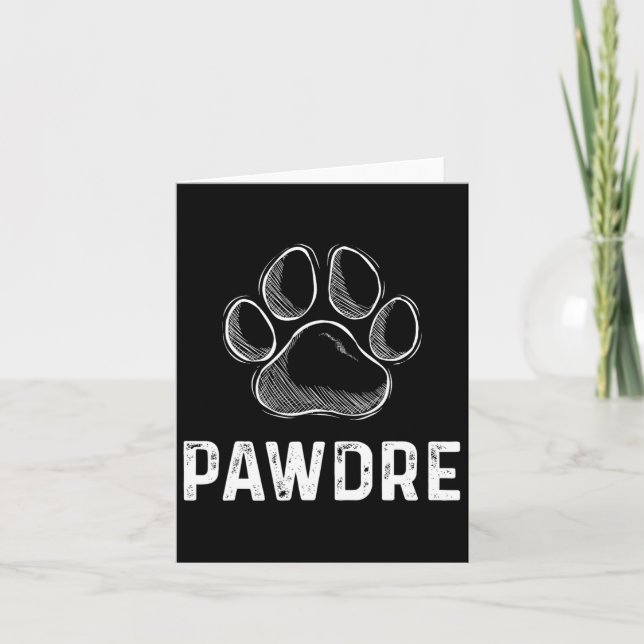 Katze oder Hund Vater Vathers Day Mens Pawdre Gesc Karte (Vorderseite)