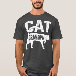 Katze Opa Kitten Hausbesitzer Meow Vatertag  T-Shirt