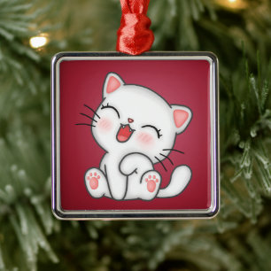 Katze Ornament Aus Metall