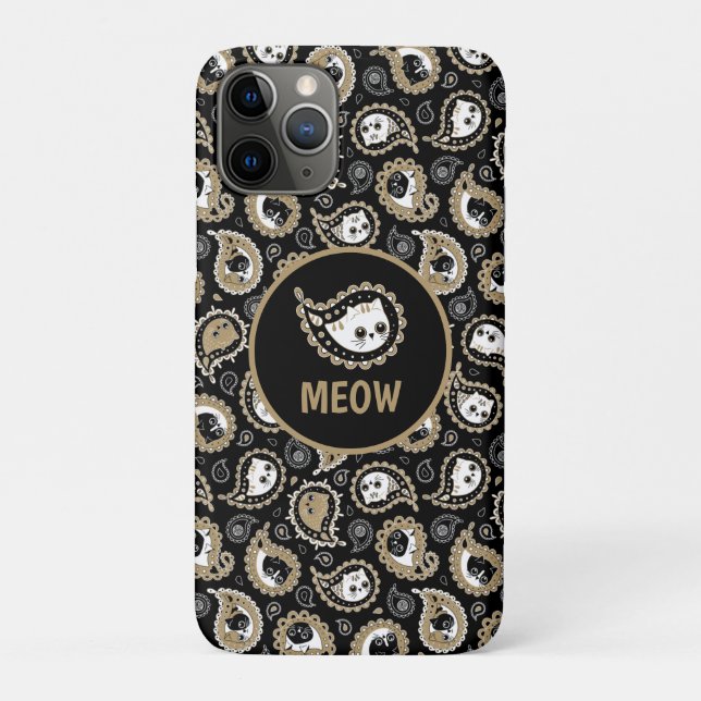 Katze Paisley Case-Mate iPhone Hülle (Rückseite)