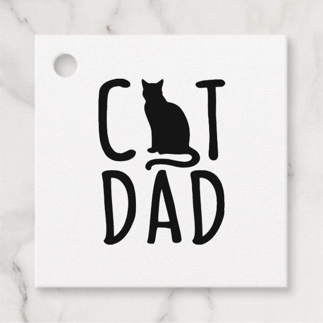 Katze Papa, schwarze Katze niedliche Liebe mein be Geschenkanhänger (Vorderseite)