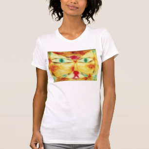 Katze Pauls Klee und Vogel-T - Shirt