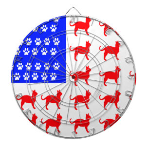 Katze + Paw-Flag Dartscheibe