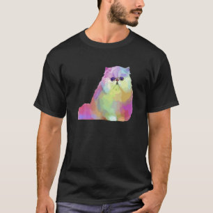 Katze Perserkatze Damen Bunte Perserkatze Herren T-Shirt