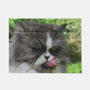 Katze, Personalize, Template, animal, pet, live, f Fußmatte
