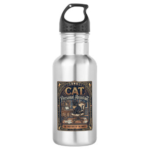 Katze Persönlicher Assistent Katze Lustig Besitzer Edelstahlflasche