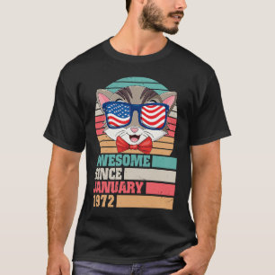 Katze Phantastisch seit Januar 1972 Geburtstag 50 T-Shirt