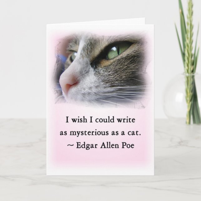 Katze Poes Karte (Vorderseite)