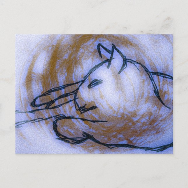 Katze Postkarte (Vorderseite)